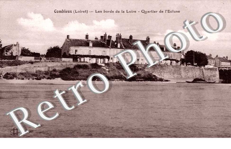 vue des bords de la Loire, le quartier de l'ecluse