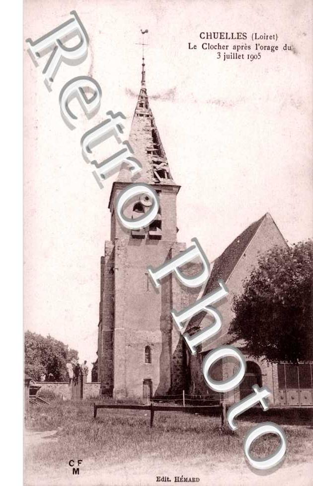 Le Clocher apres l'Orage du 3 juillet 1905
