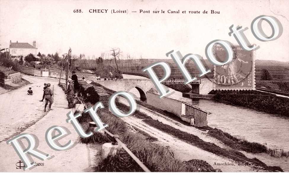 pont sur le canal et route de Bou