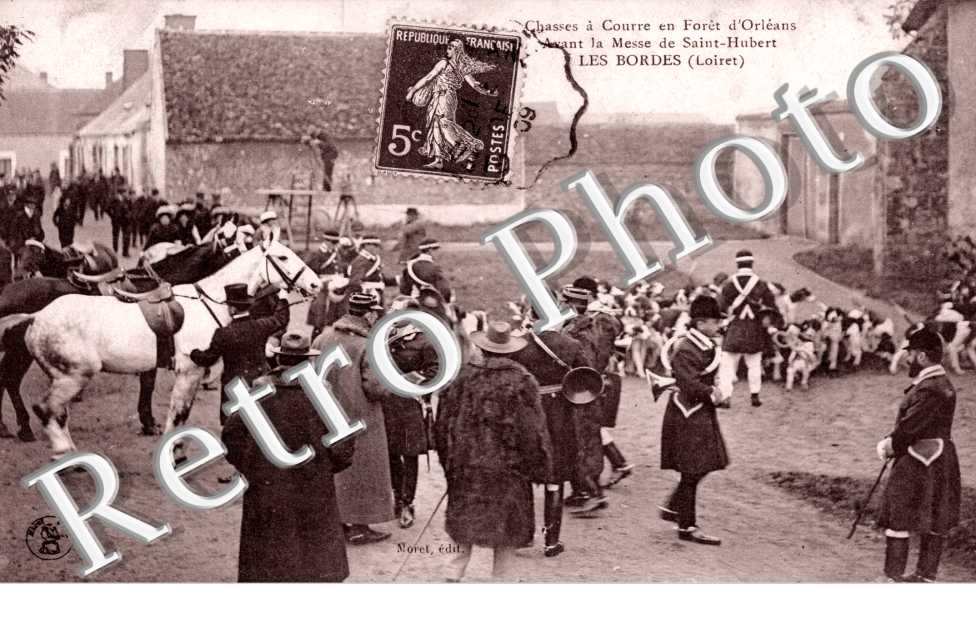 chasse a courre en foret d'Orleans, avant la messe de Saint Hubert