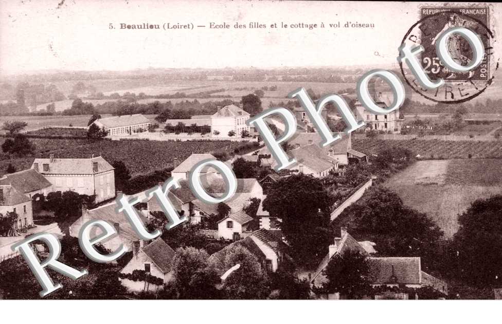 ecole des filles et le cottage a vol d'oiseau