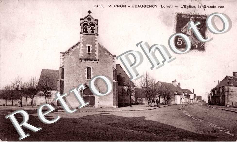Vernon, l'Eglise et la Grande Rue