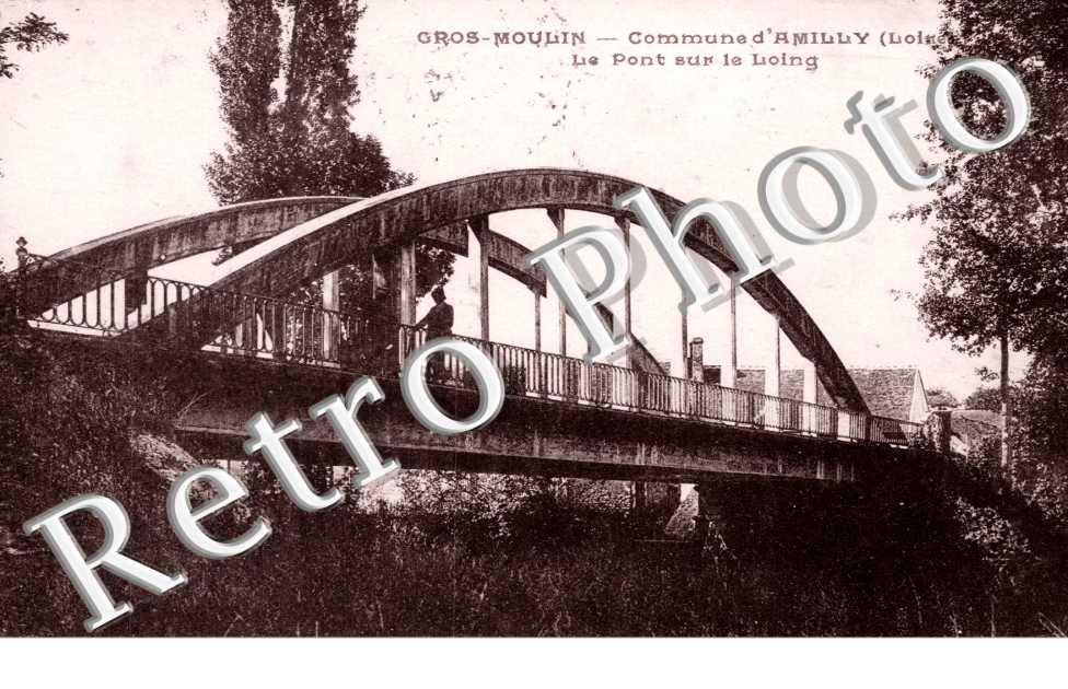 Gros-Moulin, commune d'Amilly, le pont sur le Loing