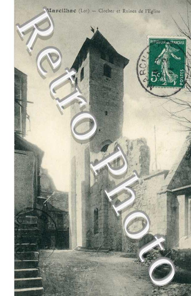 Clocher et ruines de l'eglise