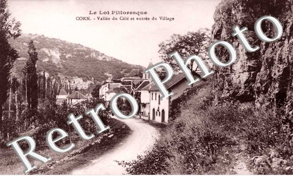 Vallee du Cele et entree du village