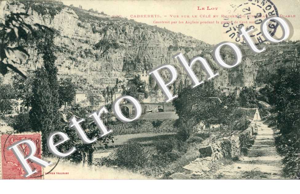 Vue sur le Cele et Ruines du Chateau du Diable