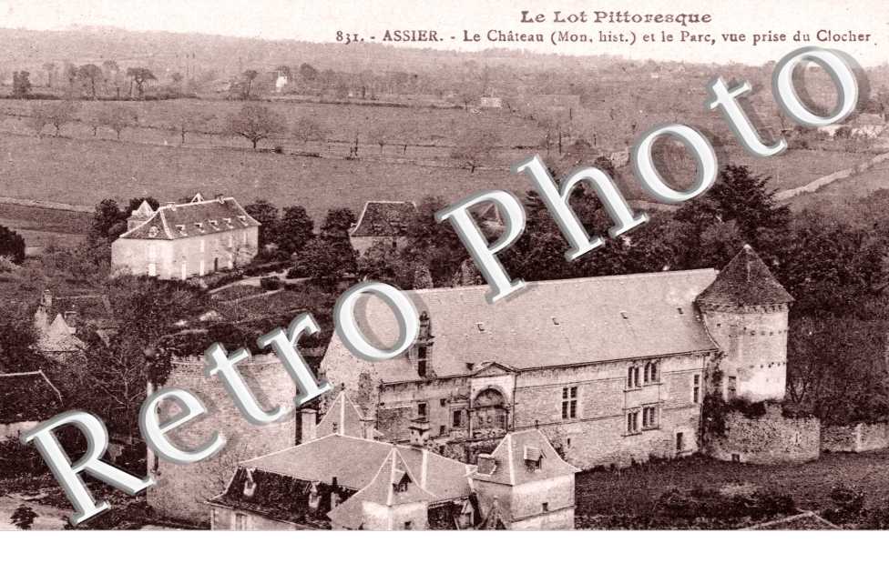 le chateau et le parc, vue prise du clocher
