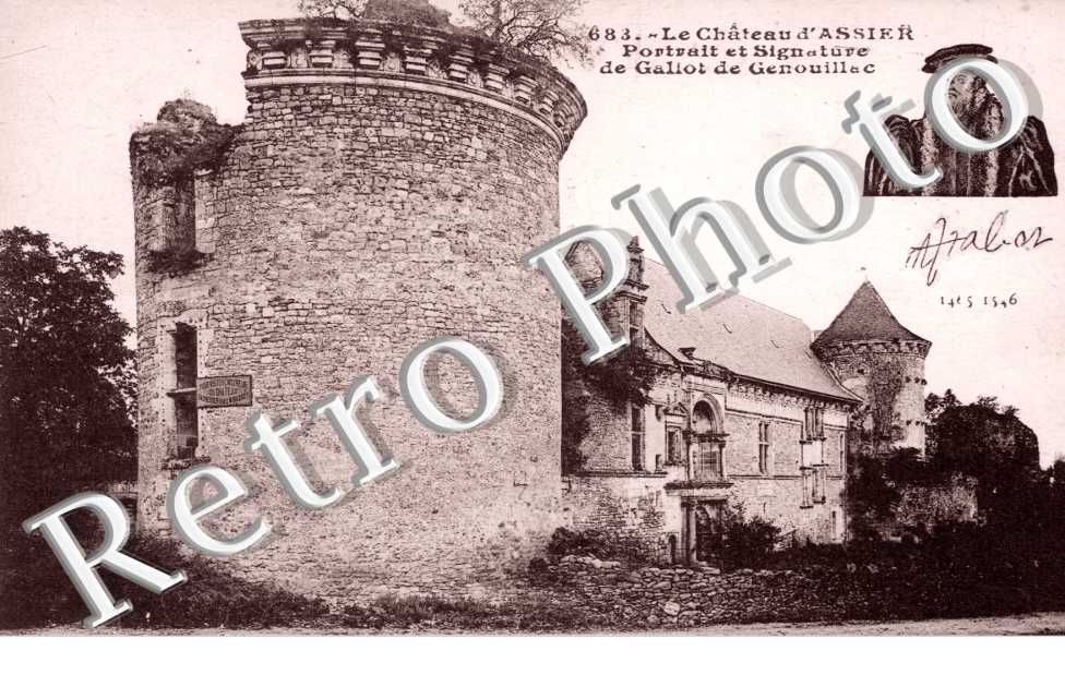 Le Chateau Portrait et signature de Gallot de Genouillac