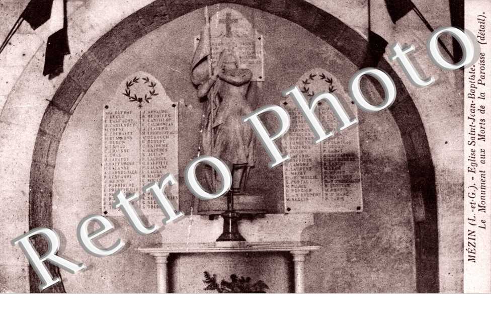 Eglise Saint Jean Baptiste - le monument aux morts de la paroisse (detail)
