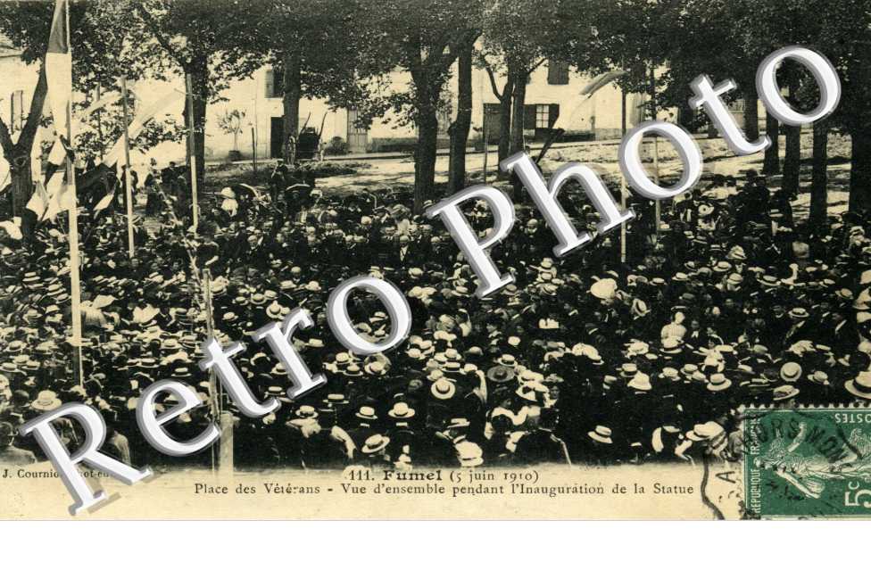place des Veterans Vue d'ensemble pendant l'inauguration de la statue (5 juin 1910)