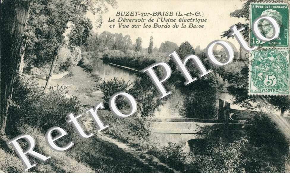 Le deversoir de l'usine electrique et vue sur les bords de la Baise