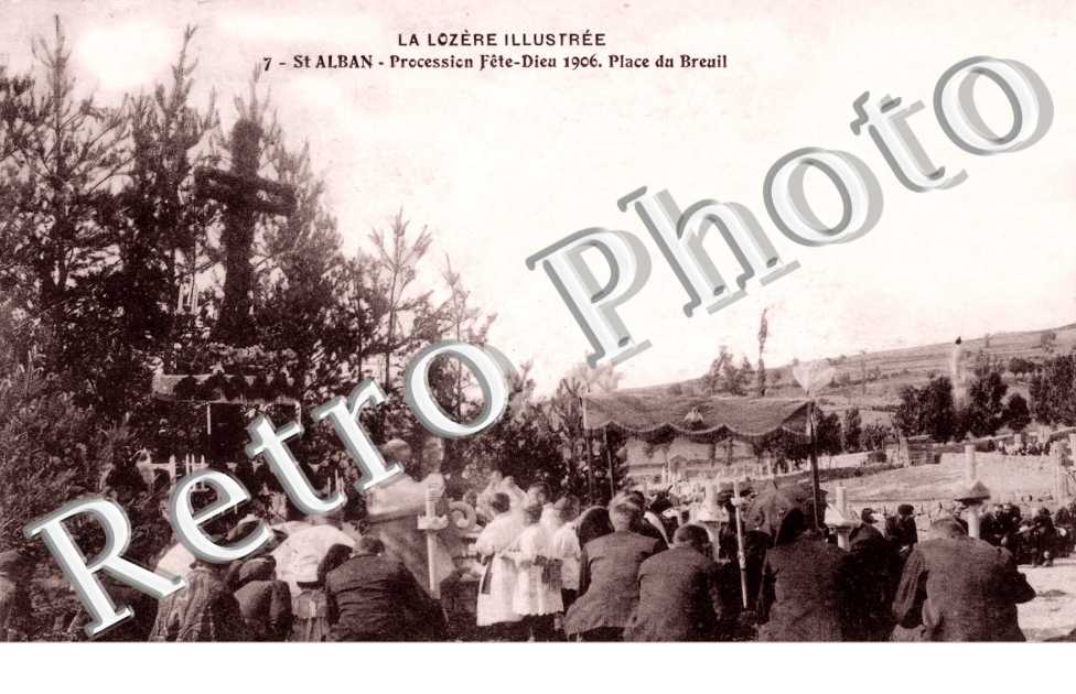 Procession fete-Dieu 1906 - Place du Breuil