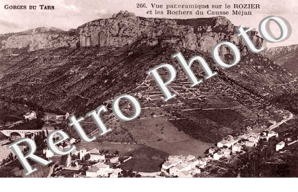 vue panoramique et les rochers du Causse Mejan