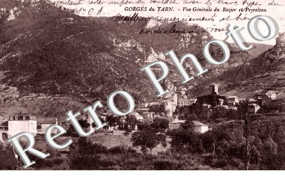 vue generale du Rozier et Peyreleau