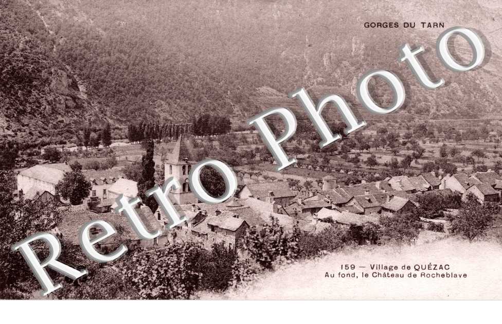 vue generale, au fond le chateau de Rocheblave