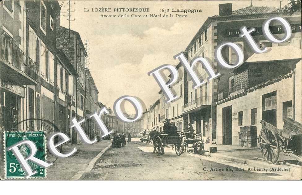avenue de la gare et hotel de la Poste