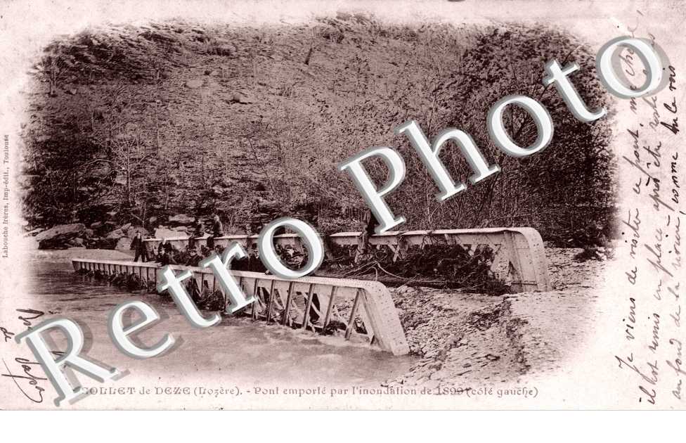 pont emporte par l'inondation de 1899