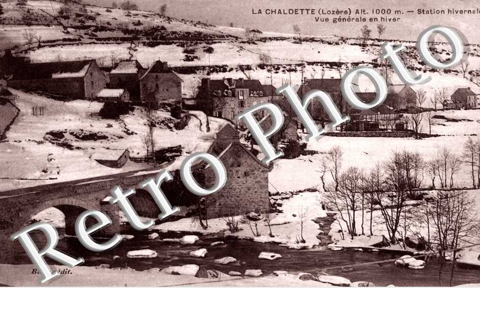 la Chaldette, vue generale en hiver