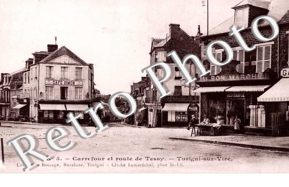 le carrefour et route de Tessy