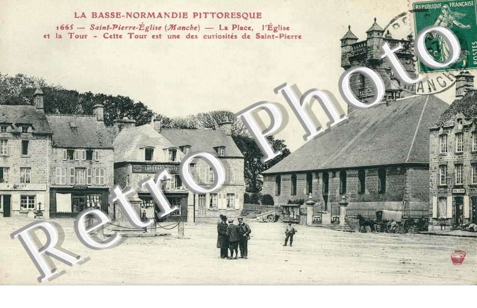 la place, l'eglise et la tour