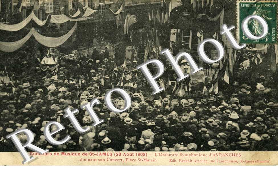 concours de musique (23 aout 1908) L'orchestre Symphonique d'Avranches
