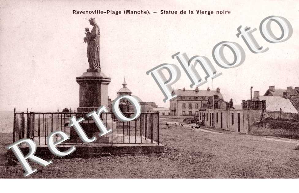 Plage - Statue de la vierge noire