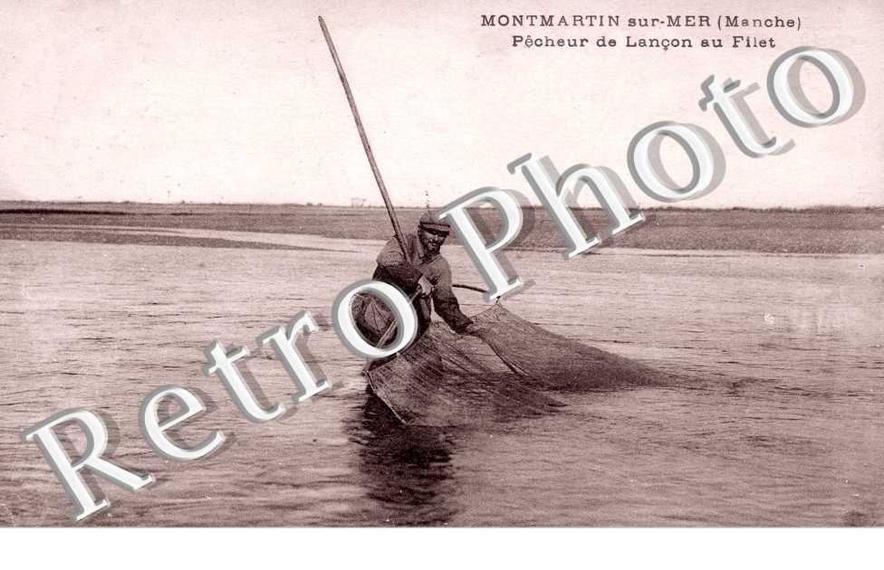 Pêcheur de Lançon au filet