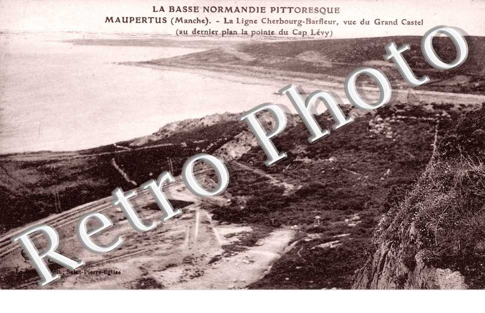Ligne de Cherbourg-Barfleur vue du Grans Castel