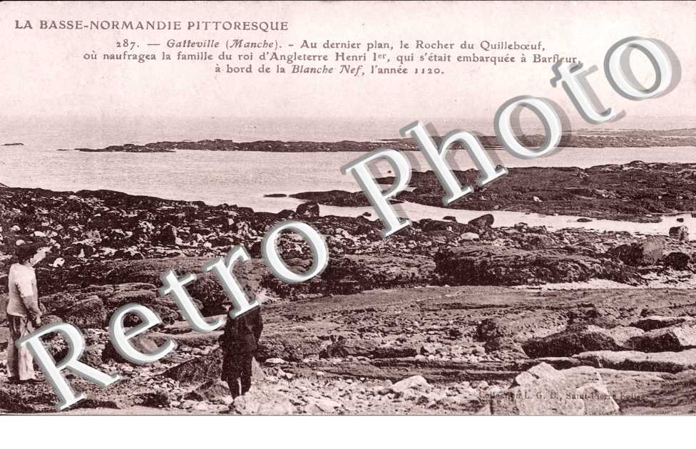 au dernier plan, le rocher de Quilleboeuf