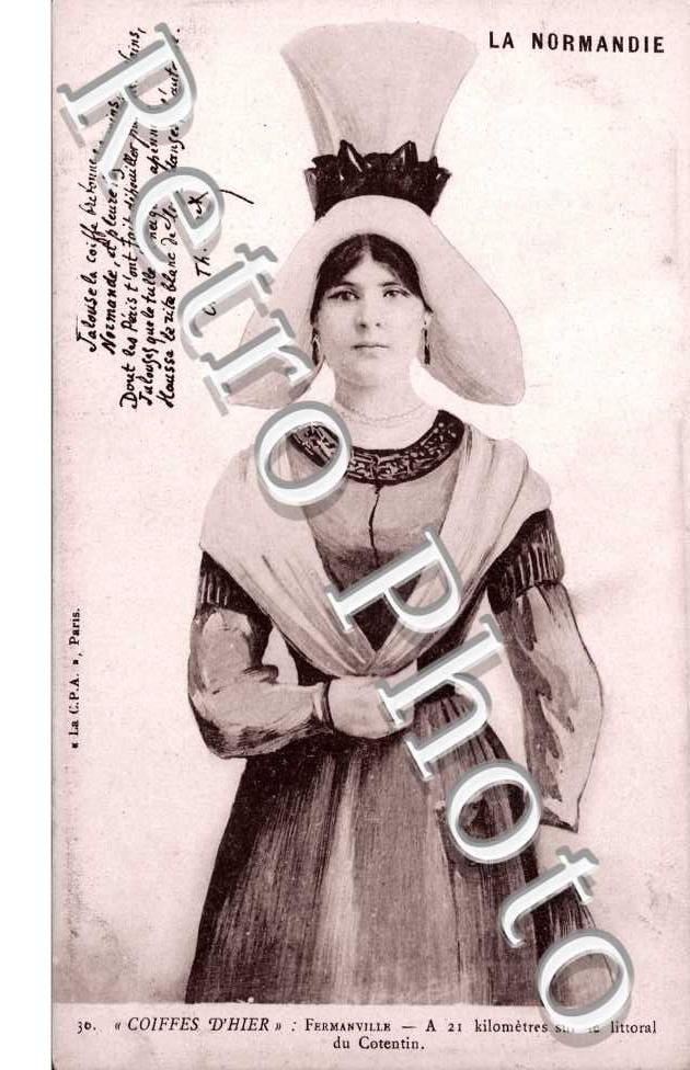 Femme, folklore, normandine pittoresque
