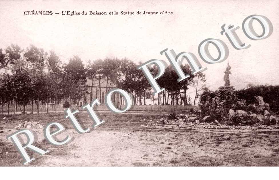 l'eglise du Buisson et la statue de Jeanne d'Arc