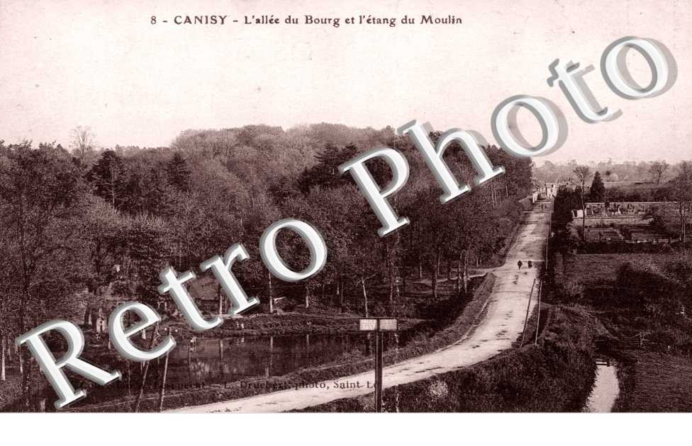 l'allee du bourg et l'etang du moulin