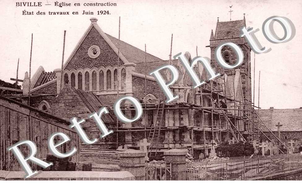 Eglise en construction - etat des travaux en juin 1924