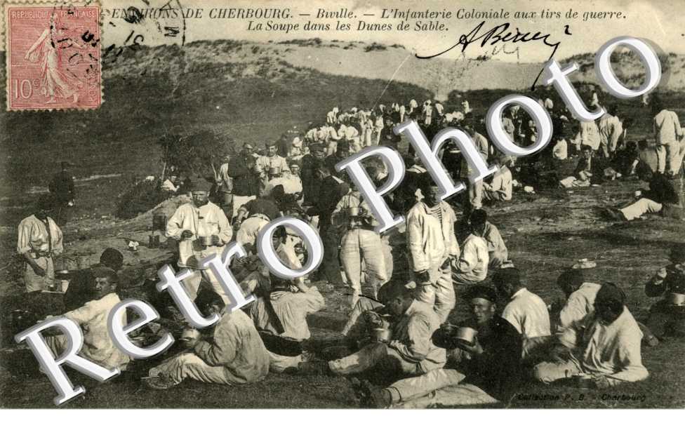 L'Infanterie coloniale, la Soupe dans les Dunes de Sable