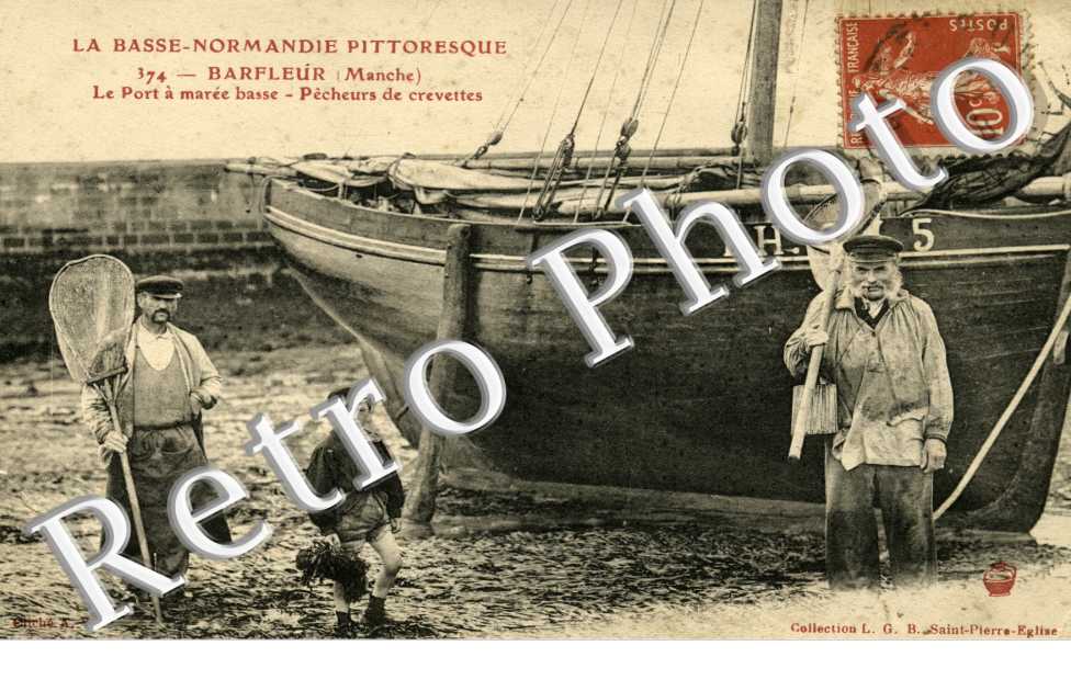 le port a maree basse, pecheurs de crevettes