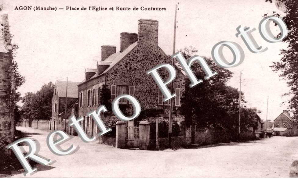Place de l'Eglise et Route de Coutances