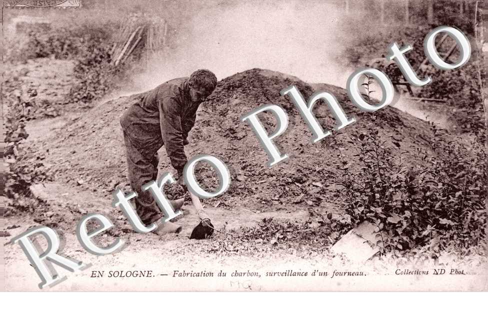 Fabrication de charbon - surveillance d'un fourneau