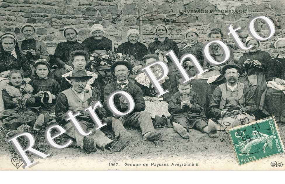Groupe de paysans aveyronnais