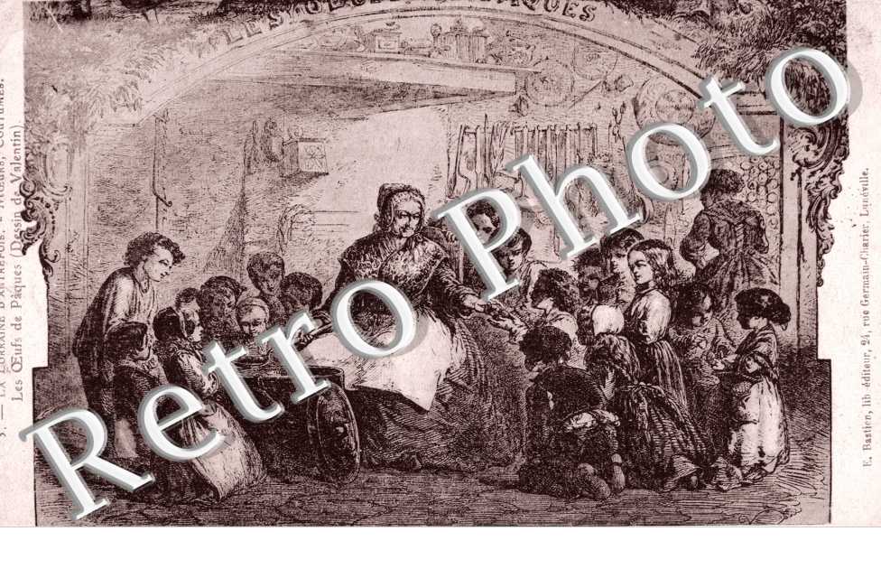 Les oeufs de paques - carte style dessin