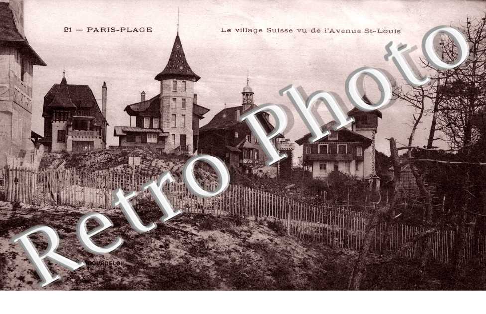 Le Village Suisse vu de l'avenue saint Louis