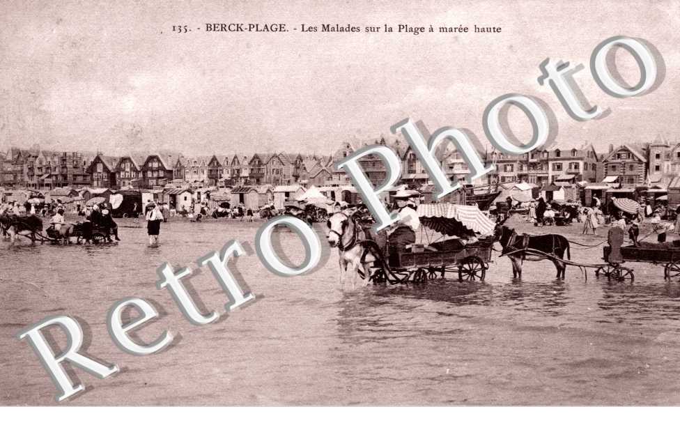 Les Malades sur la Plage à Marée Basse