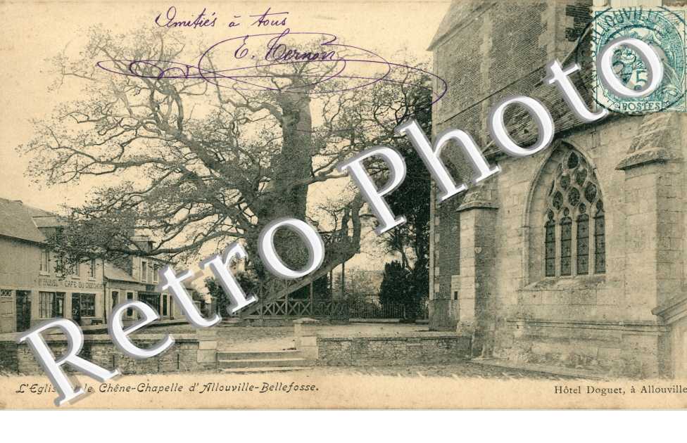 l'eglise et le Chene-Chapelle d'Allouville Bellefosse