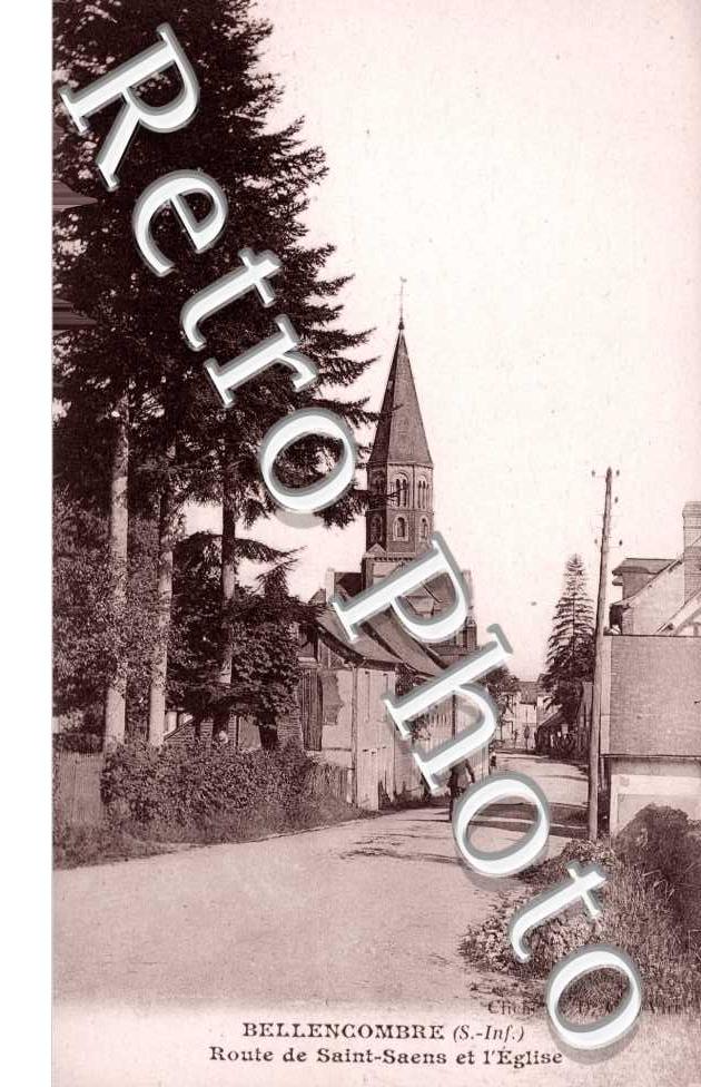 Route de Saint Saens et l'Eglise