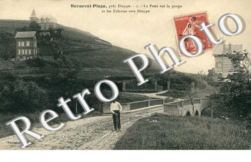 le pont sur la gorge et les falaises vers dieppe