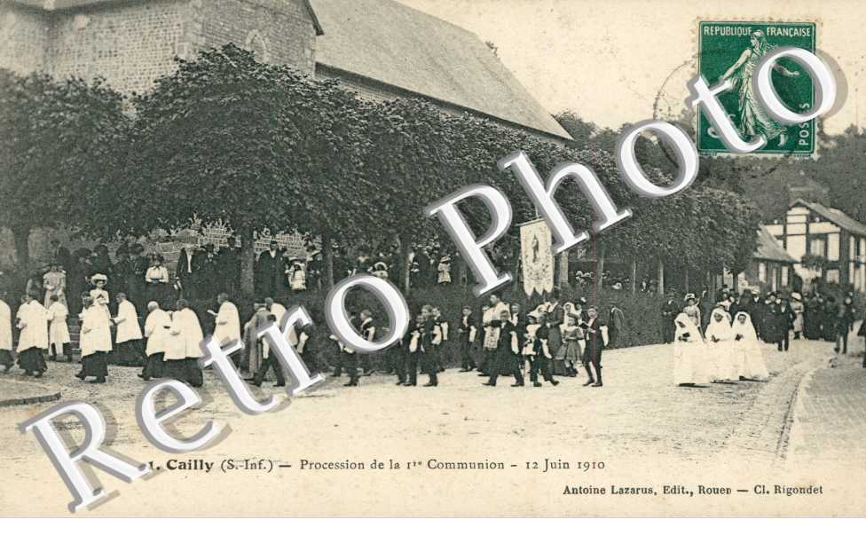 procession de la 1ere communion 12 juin 1910