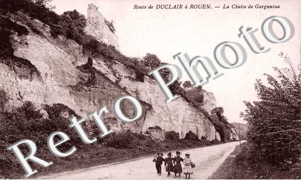 la Chaise de Gargantua - Route de Duclair a Rouen