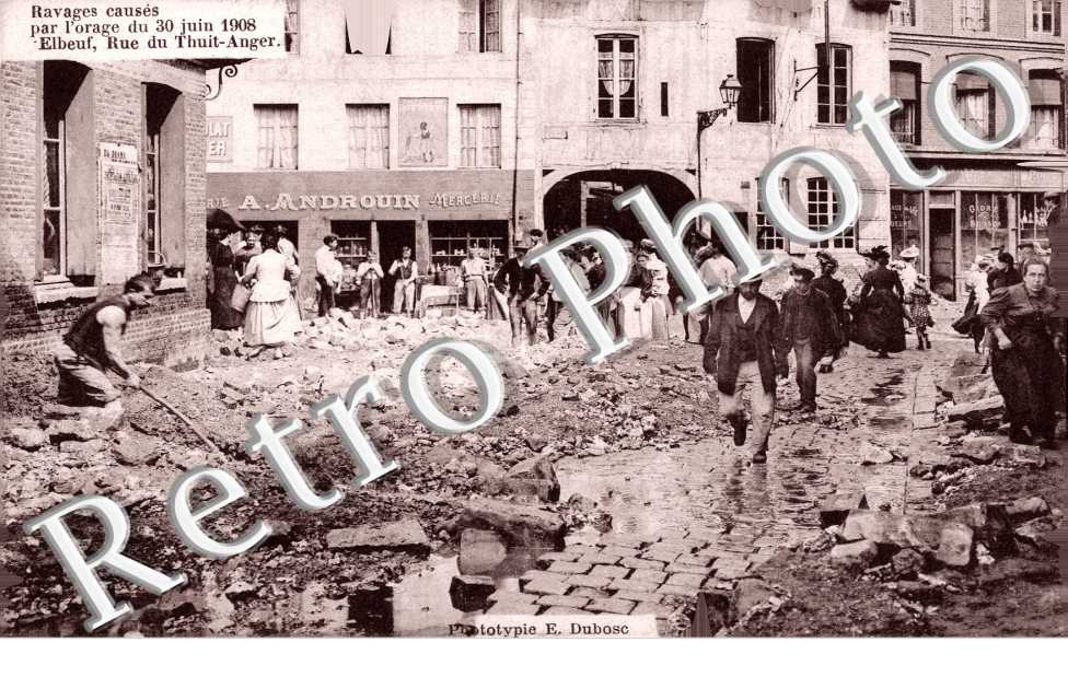 rue du Thuit-Anger  Orage du 30 juin 1908