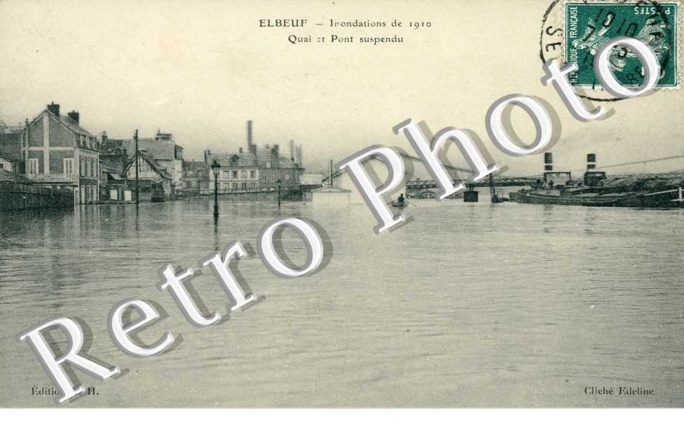 Inondations de 1910, Quai et Pont suspendu