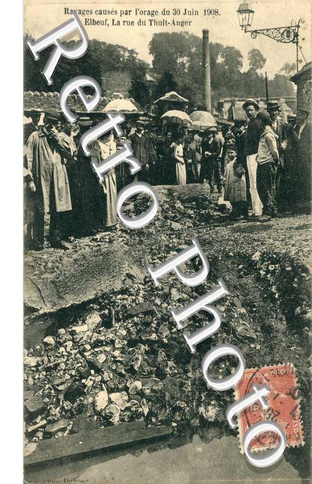 rue du Thuit-Anger Orage du 30 juin 1908 