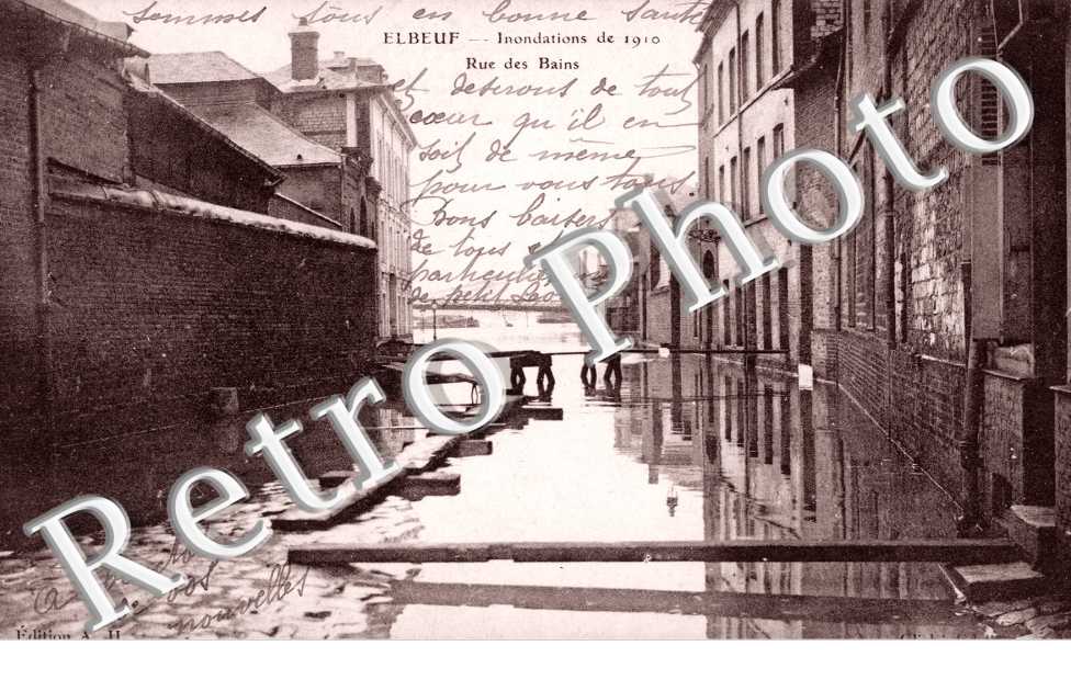 Inondations de 1910, Rue des Bains